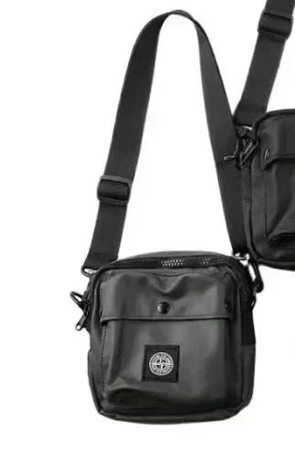 Stone Island Nylon Crossbody Bags — Black and Green product photo 4
