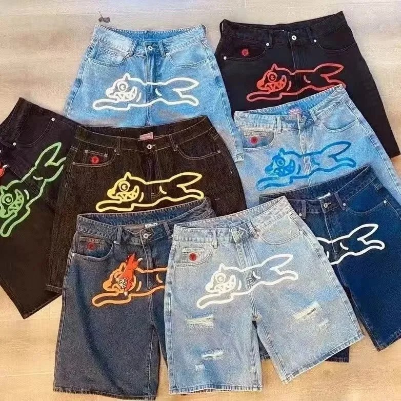 ICECREAM Running Dog Denim Shorts — Multiple Washes product photo 2