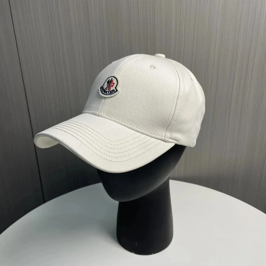 Moncler Off-White Twill Baseball Cap