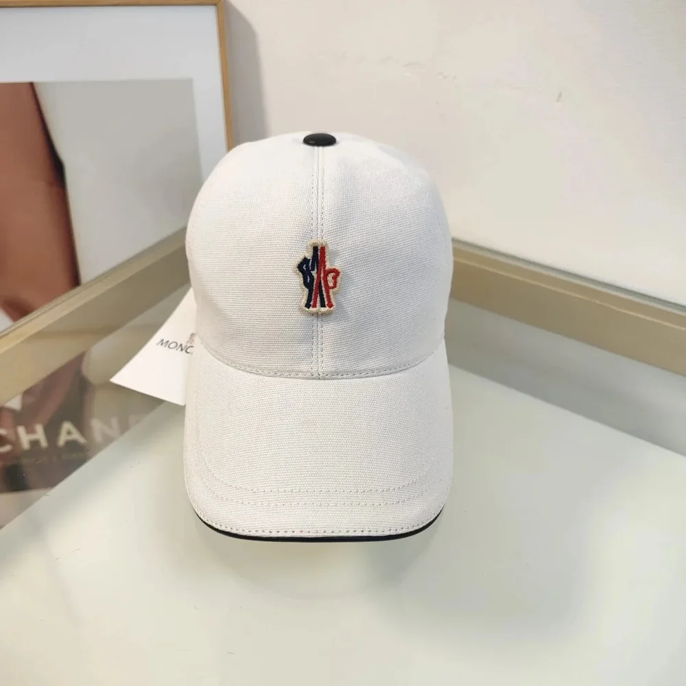 Moncler Grenoble White Cotton Baseball Cap