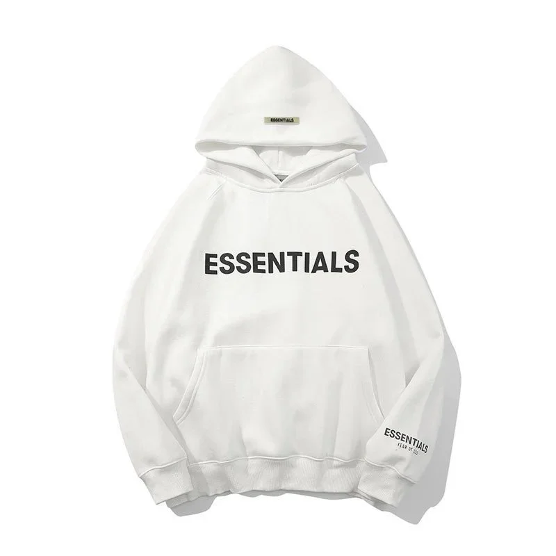 Essentials Flocked Large-Letter Hoodie - rep bluzy z kapturem