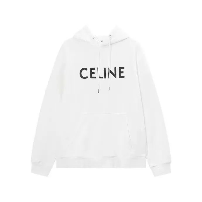 White CELINE Style [Hooded] Fleece-Lined