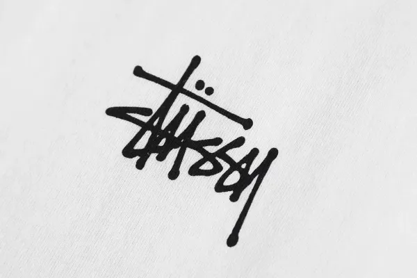 Stussy Graphic Print T-Shirt White and Black - 7