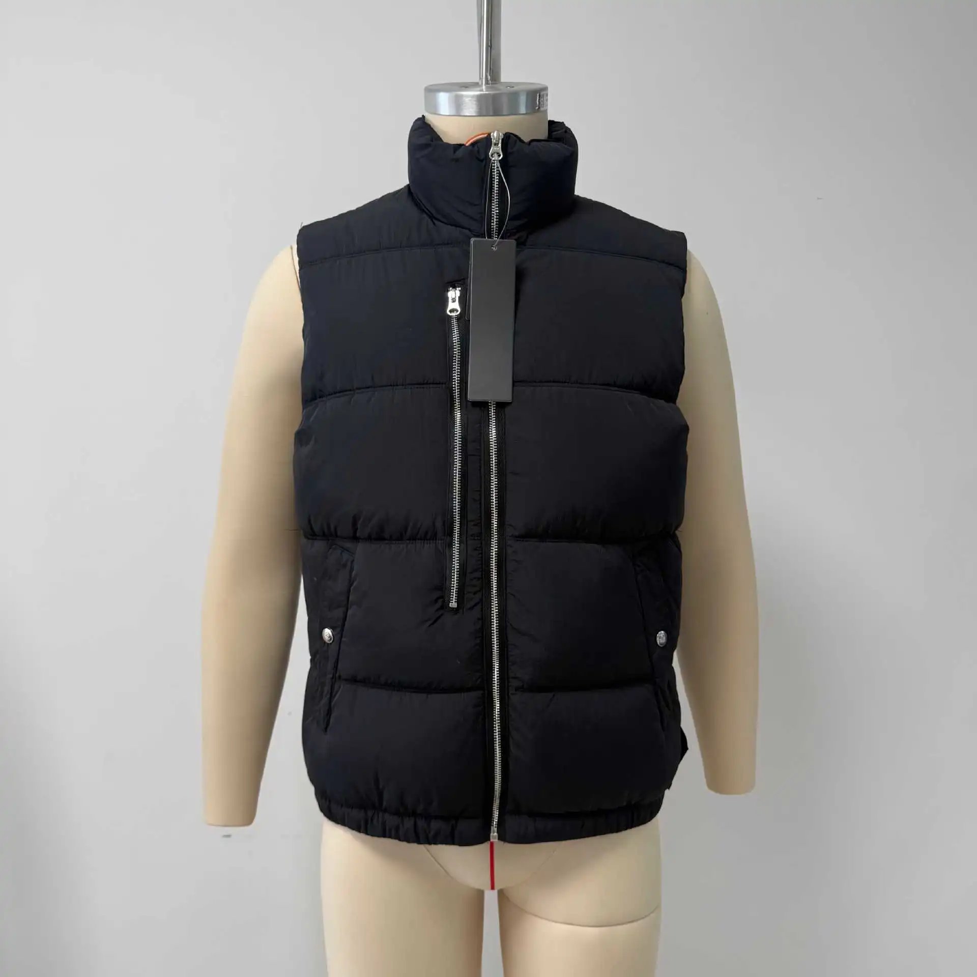 High Neck Windproof Sleeveless Padded Vest photo 6