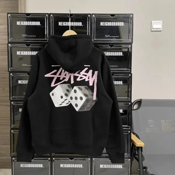 Stussy Dice Print Hoodie White - 8