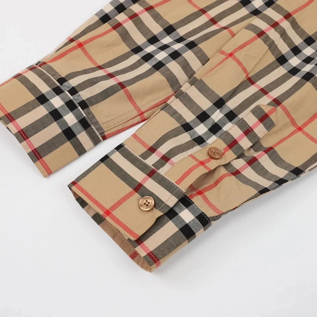Burberry Classic Check Long-Sleeve Shirt Beige Multicolor - 8