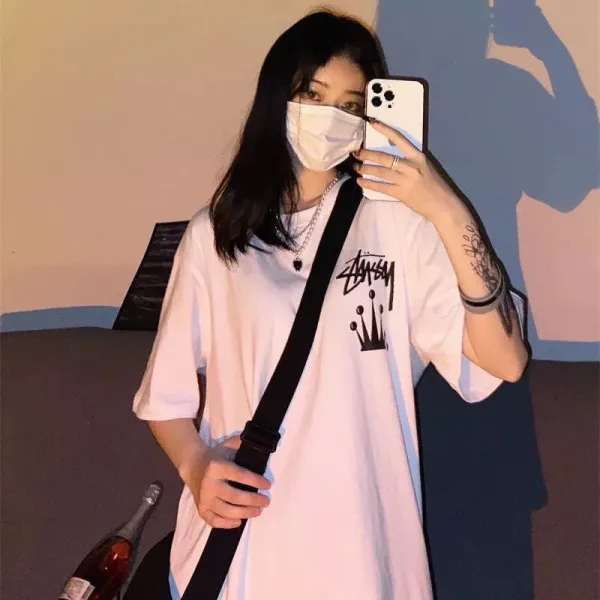 Stussy Crown Logo Oversized T-Shirt White - 8