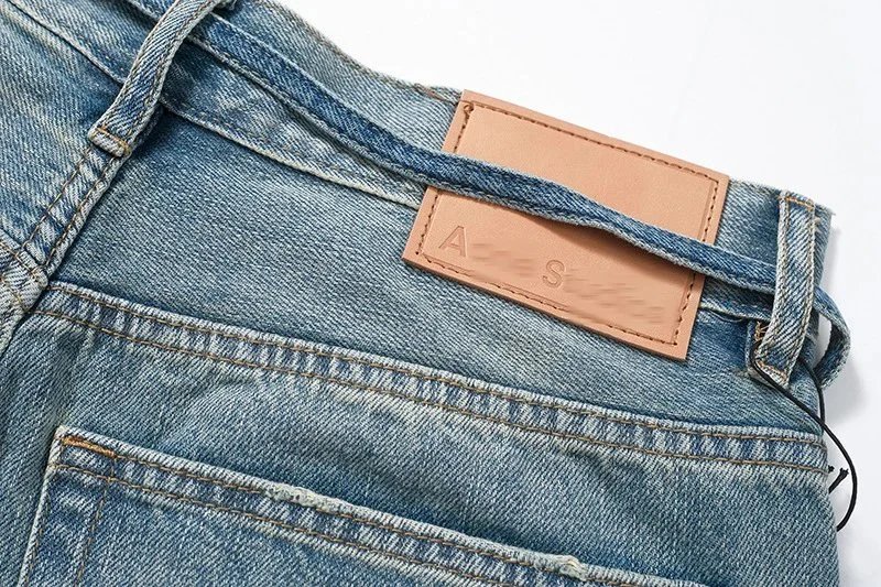 Acid Wash Hand-Painted Denim Shorts photo 7