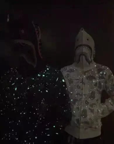 Shark Starry Night Glow Hoodie photo 3