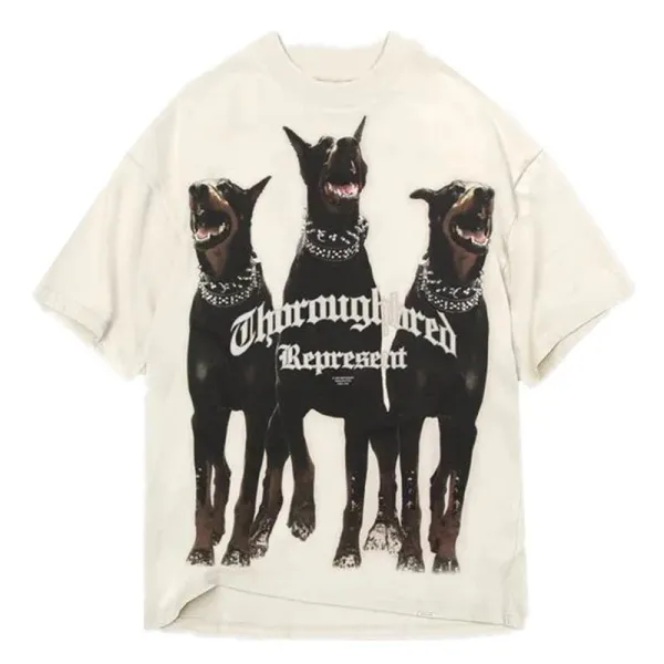 Represent Thoroughbred Dogs Graphic T-Shirt Off-White - 1