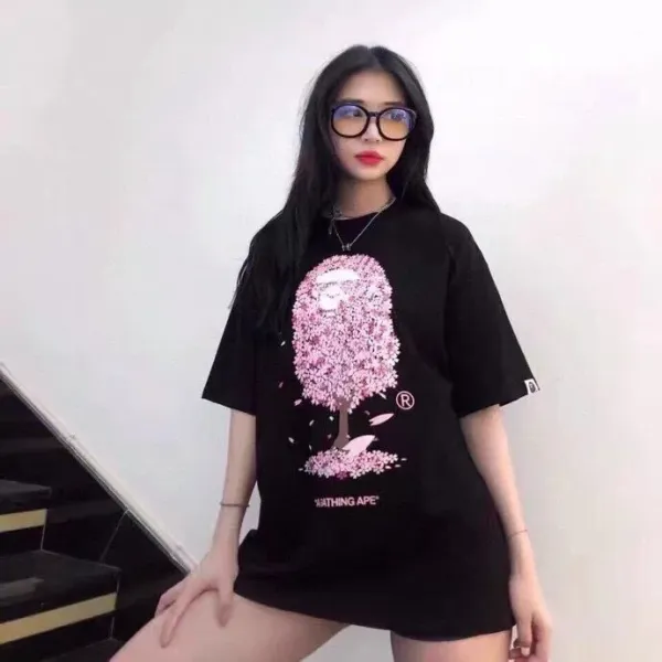 A Bathing Ape Sakura Bloom Graphic T-Shirt Black - 1