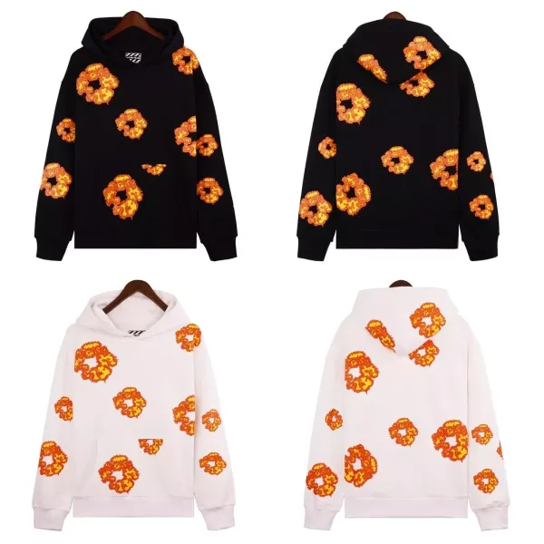 Off-White Floral Flame Print Black Hoodie - 2