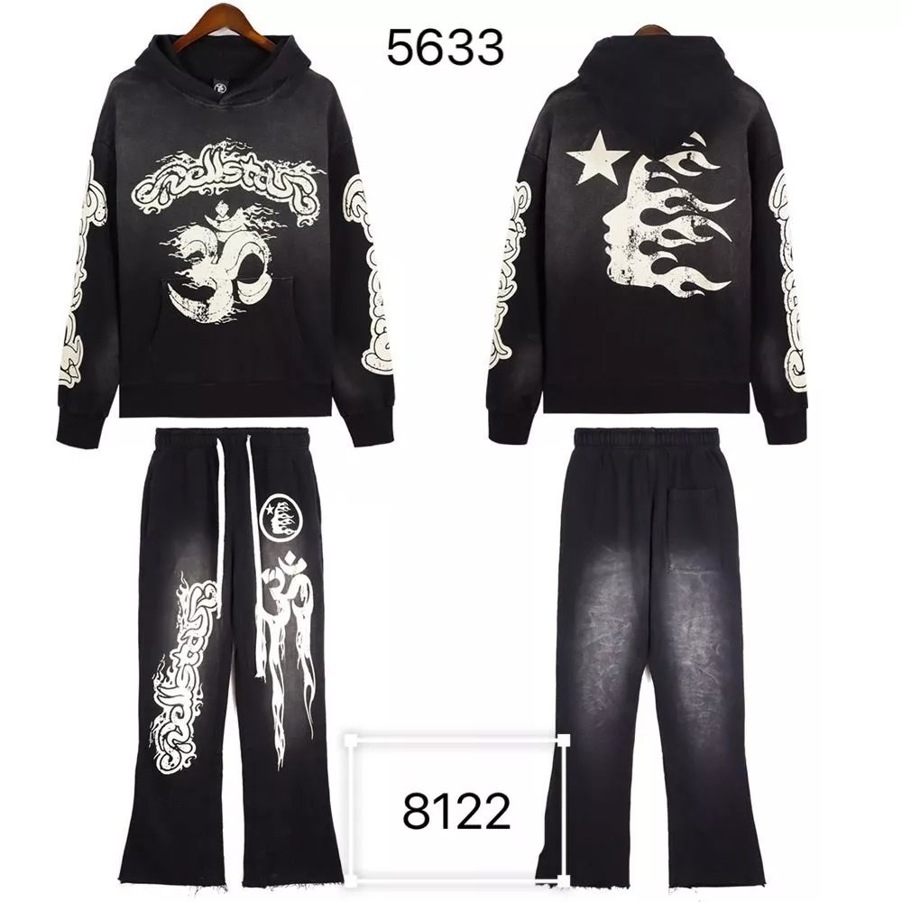 Vintage Distressed Hoodie and Pants Set photo 6