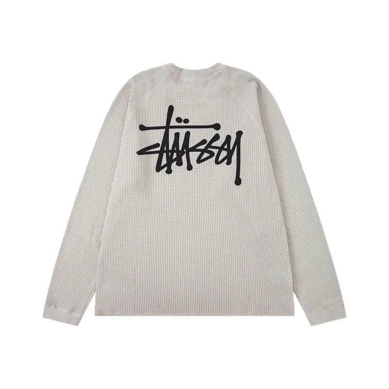Logo design washed raglan sleeves waffle long T