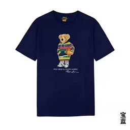 thumbnail for Bear Raff summer man and woman couple short sleeve t-shirt