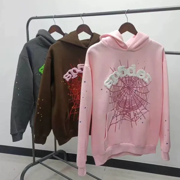 SP5DER Spider Web Hoodie Brown - 6