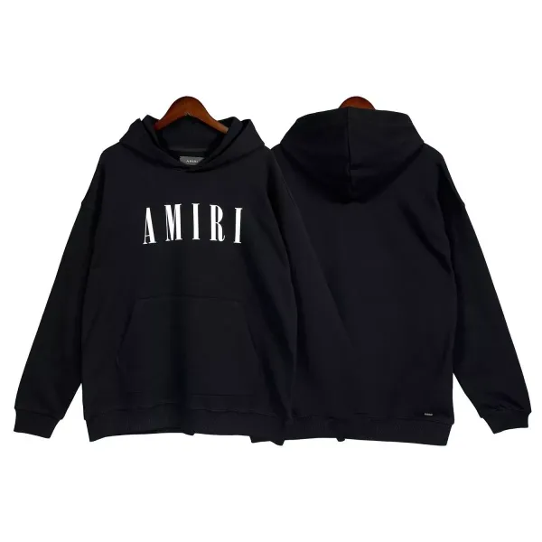 Amiri Logo Hoodie Navy Blue - 11