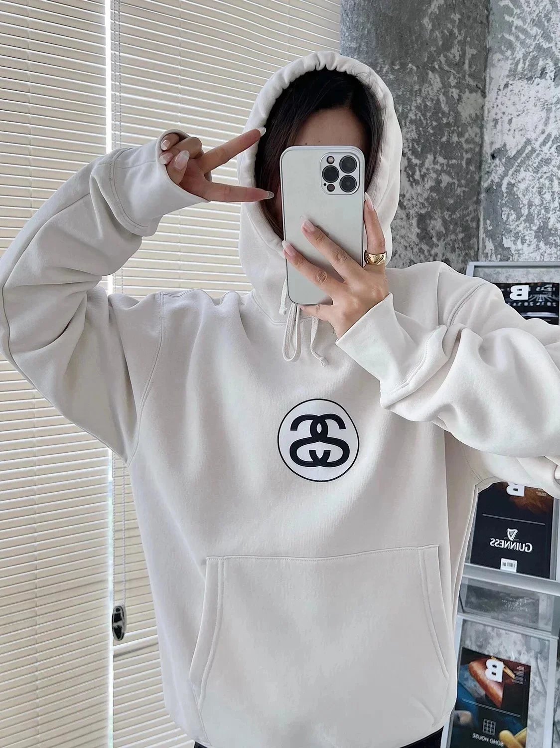 Double S Logo Fleece Hoodie photo 2