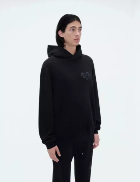 Amiri Logo Hoodie Navy Blue - 7