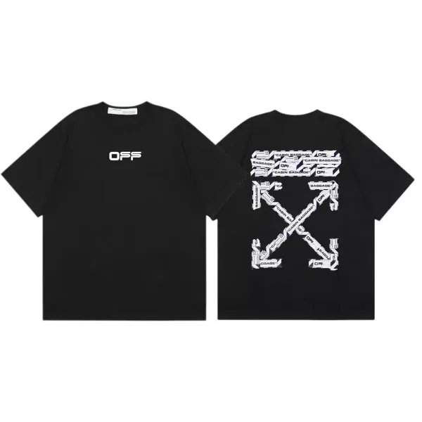 Off-White Cabin Baggage Arrow Print Black T-Shirt - 1