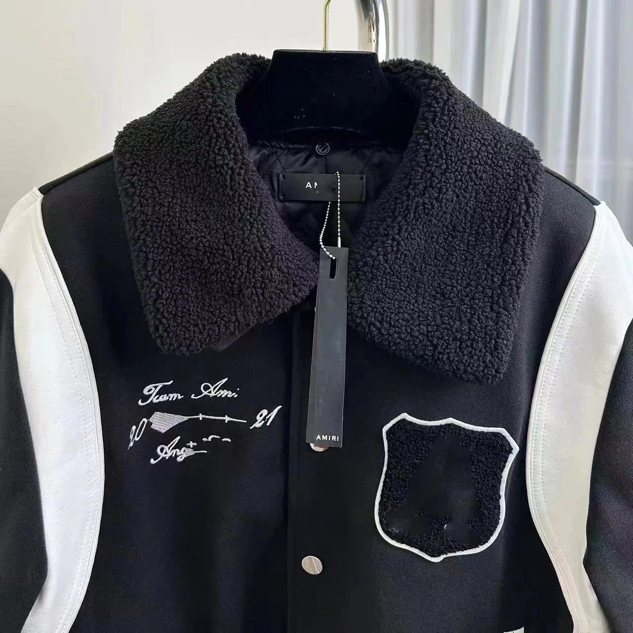 Letter Embroidered Baseball Jacket photo 4