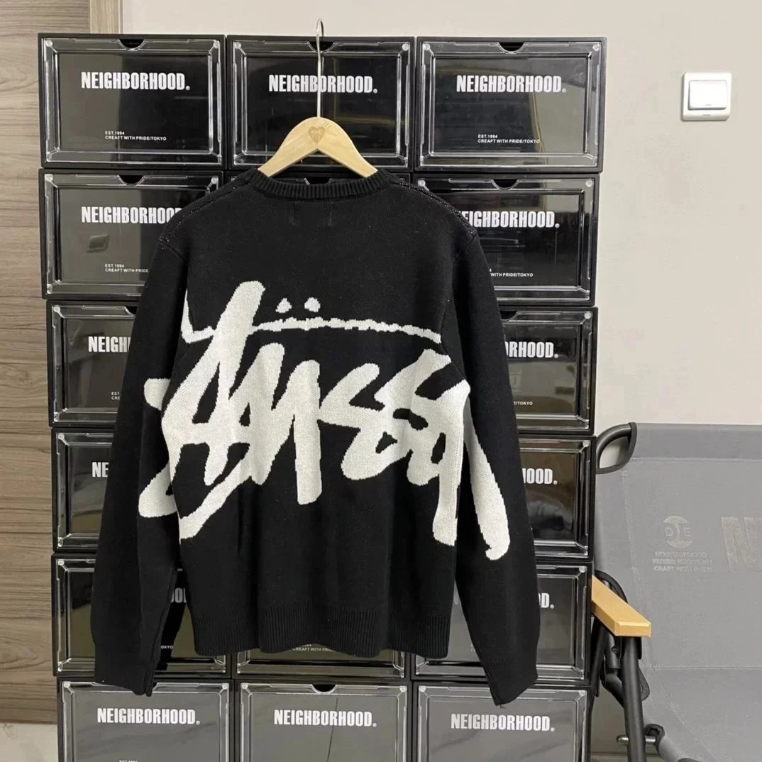 Stussy Large Logo Knit Sweater photo 4