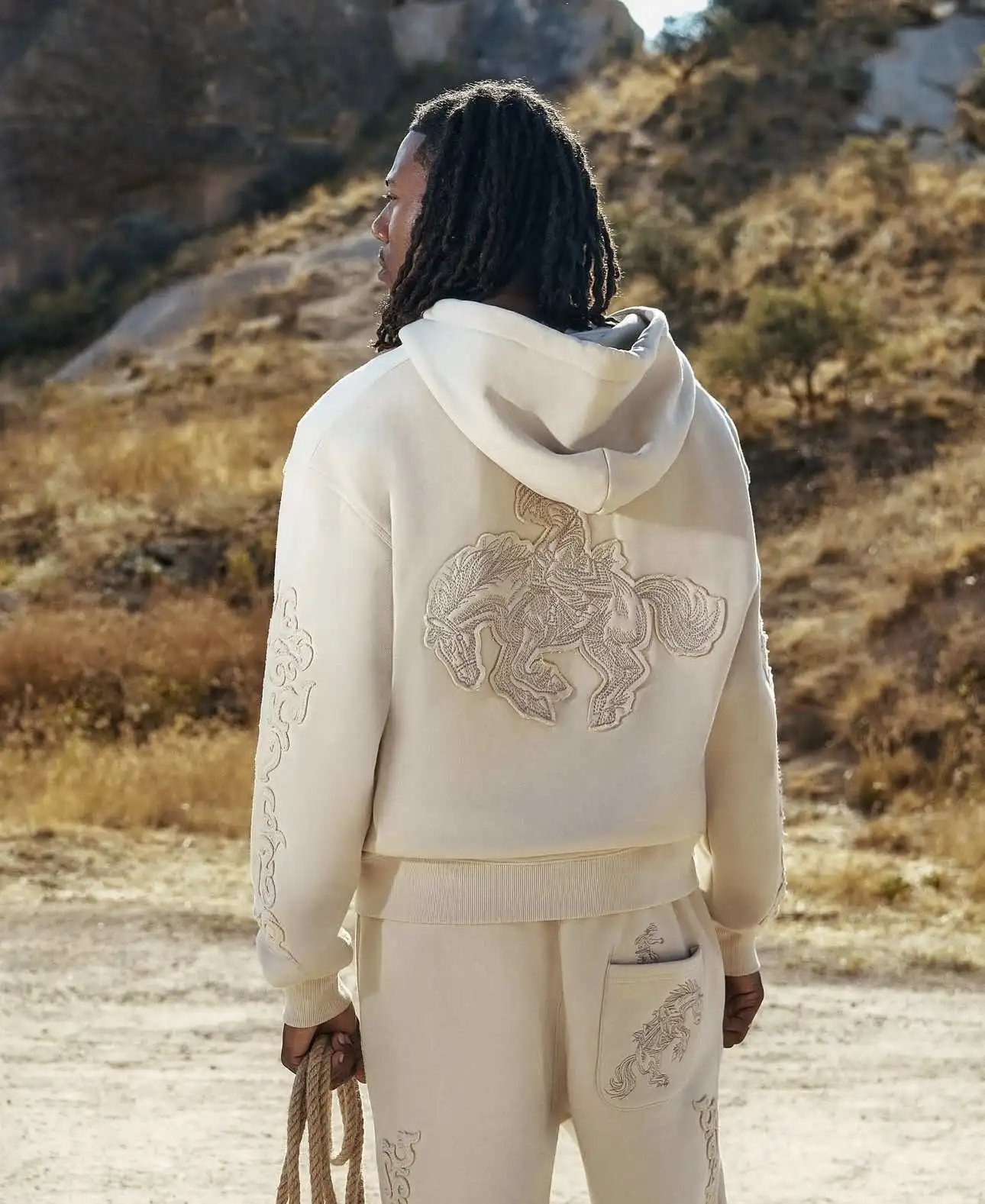 Maison Margiela Artisanal x宗教刺绣 Collection Embroidered Hoodie and Jeans Set - 2