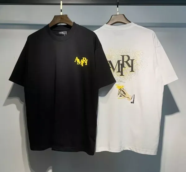 Amiri Champagne Glass Graphic Black T-Shirt - 3