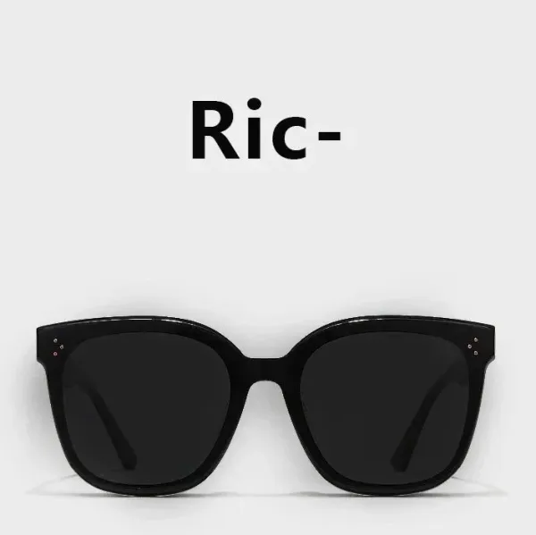Ric- Square Frame Black Sunglasses - 1