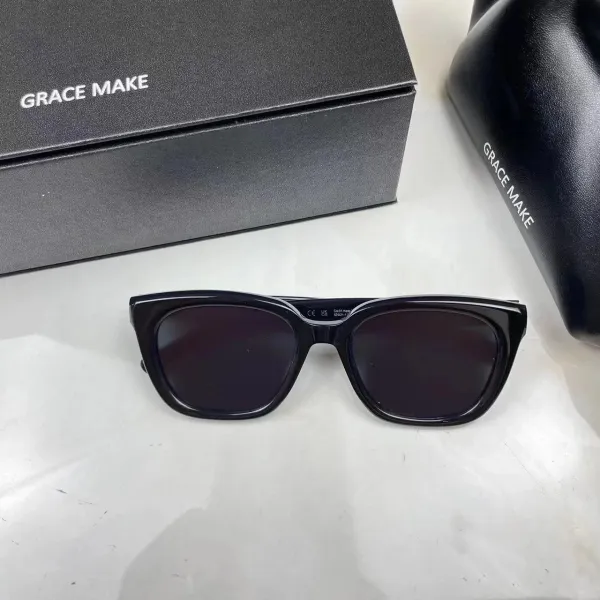 ROCOCO Oval Frame Black Sunglasses - 7