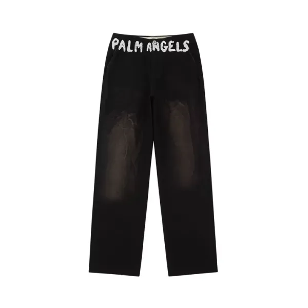 Palm Angels Logo Waistband Pants Army Green - 4