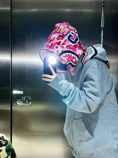 A Bathing Ape Shark Hoodie Multicolor Black Hoodie - 4