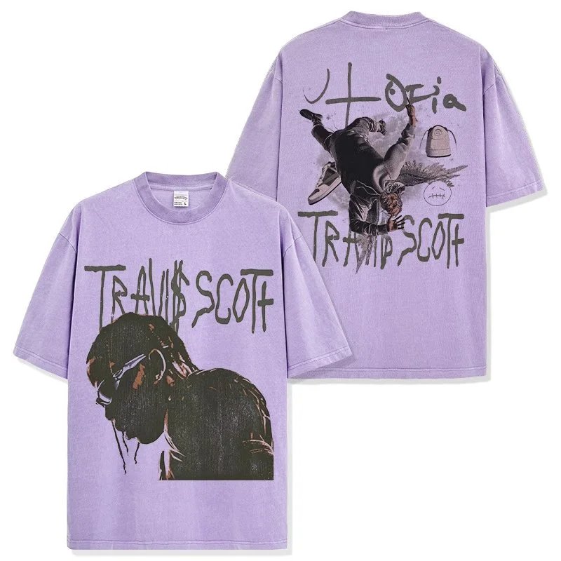 Travis Scott Cactus Jack Hoodie Collection Lavender Graphic T-Shirt - 1