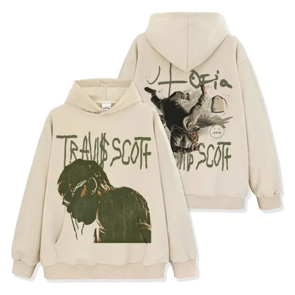 Travis Scott x Cactus Jack Hoodie Beige Graphic Hoodie - 1