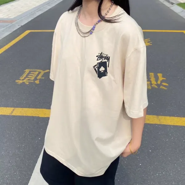 Stussy S.H.A.W.N. 1980 Santa Monica Oversized T-Shirt Beige - 9