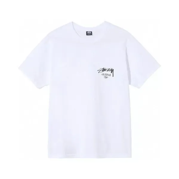 Stussy Skull Beach Photo Print White T-Shirt - 8