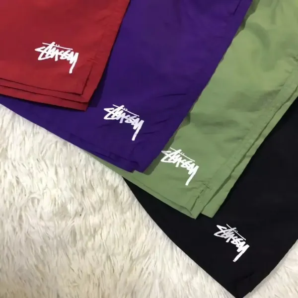 Stussy Logo Shorts Purple Shorts - 7