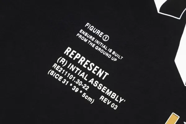 Represent Initial Assembly Black Graphic T-Shirt - 11