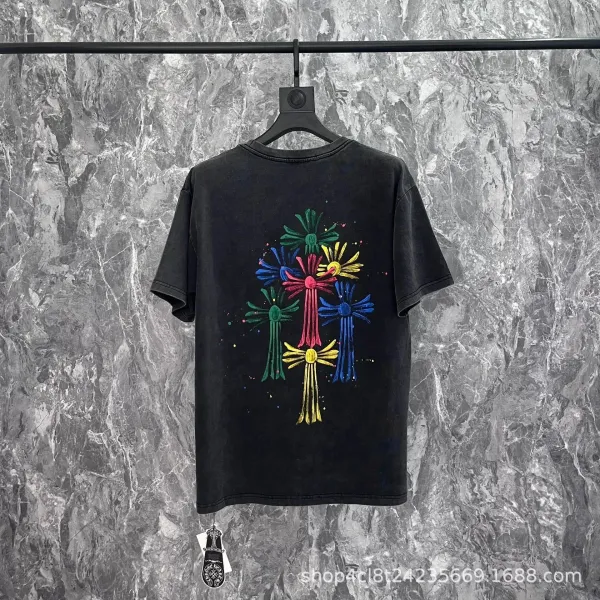 Chrome Hearts x Gallery Dept. Floral Tassel Print Black T-Shirt - 1