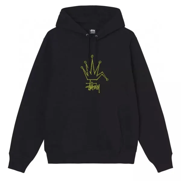 Stussy Crown Logo Hoodie Gray - 7