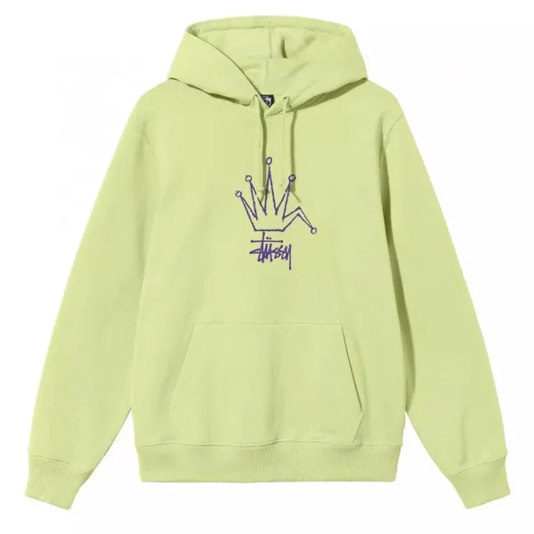 Stussy Crown Logo Hoodie Gray - 8