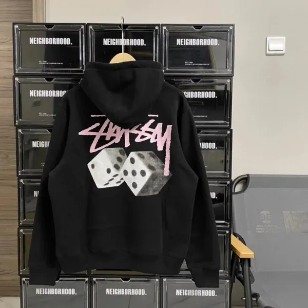 Stussy Dice Graphic Hoodie Gray - 4