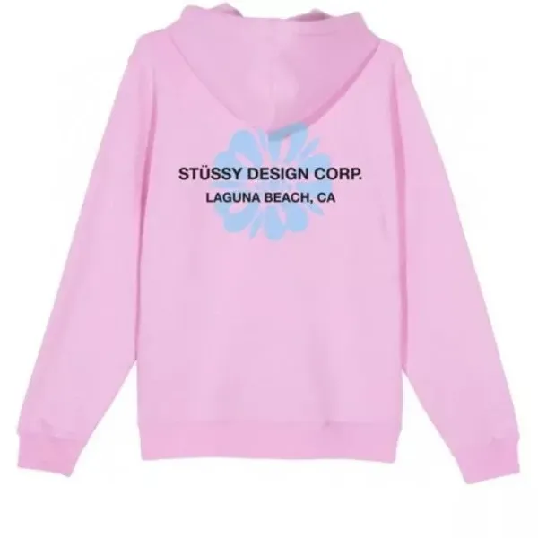 Stussy Stüssy Design Corp. Laguna Beach Pink Hoodie - 1