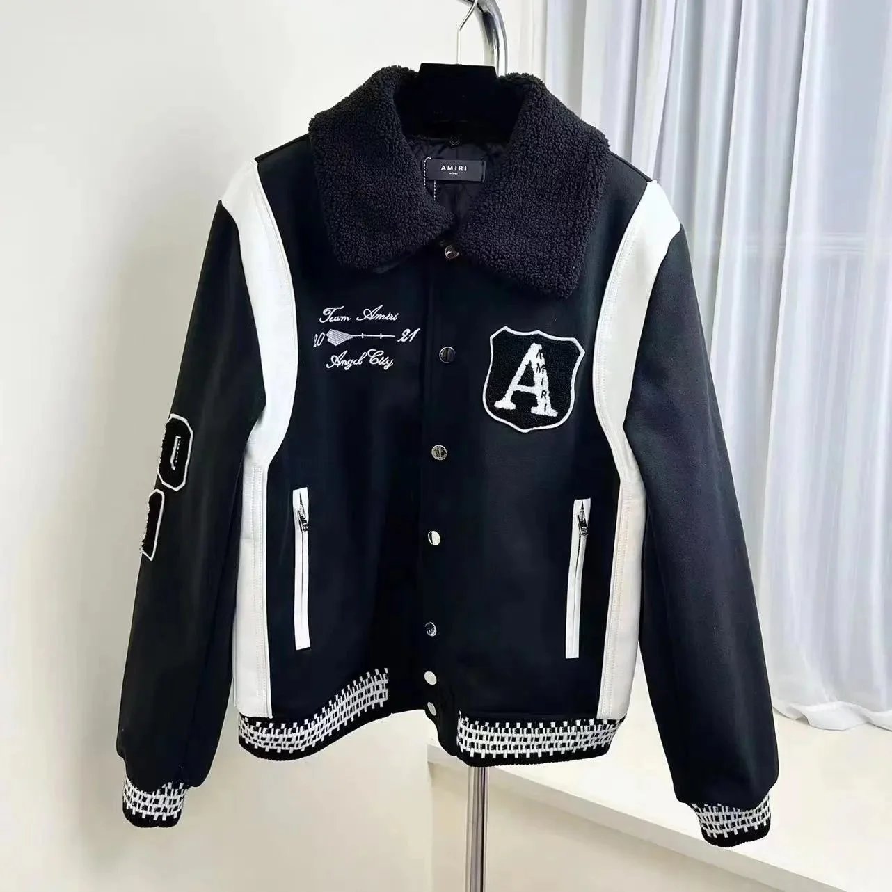 Letter Embroidered Baseball Jacket