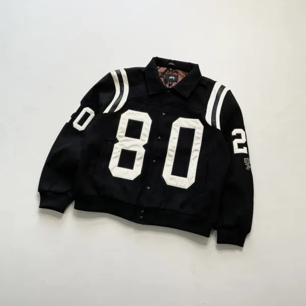 Stüssy 80 Varsity Jacket Black - 12