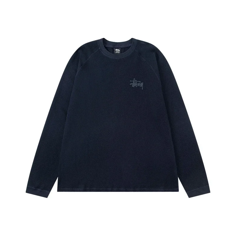 Logo design washed raglan sleeves waffle long T