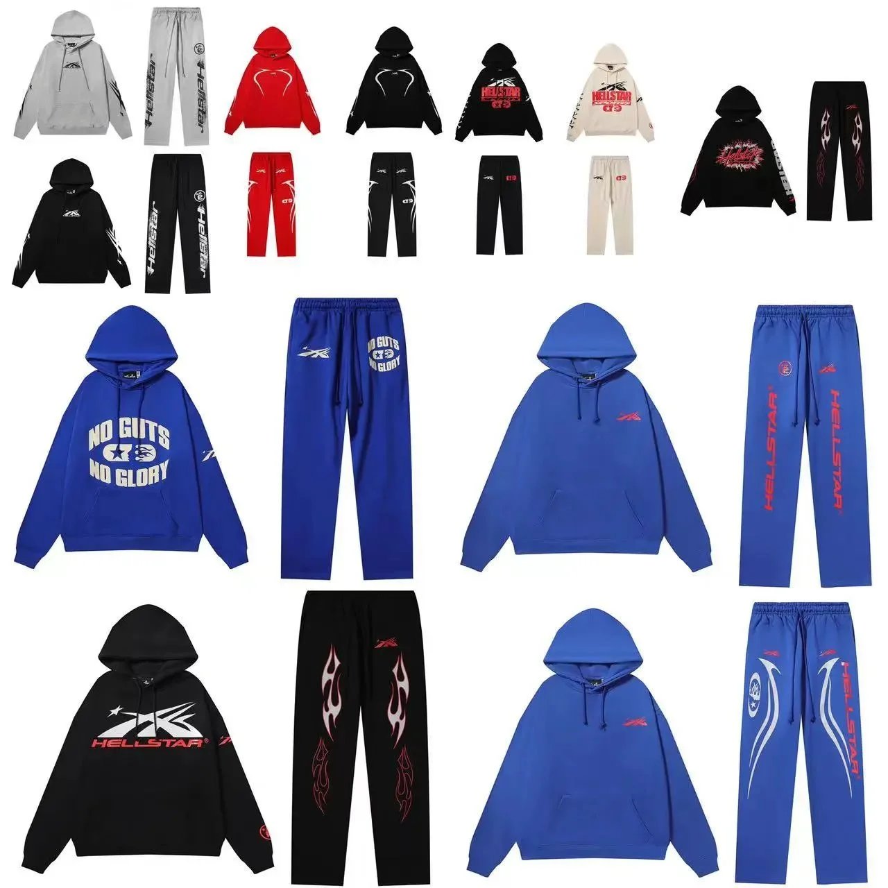 Hellstar Hoodies And Sweatpants Set