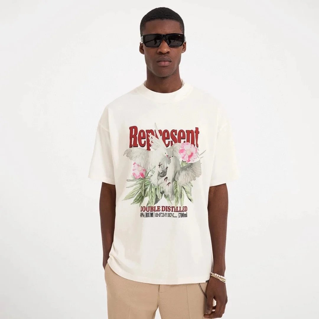 Represent Manchester City Inspired Graphic T-Shirt Off-White - 8