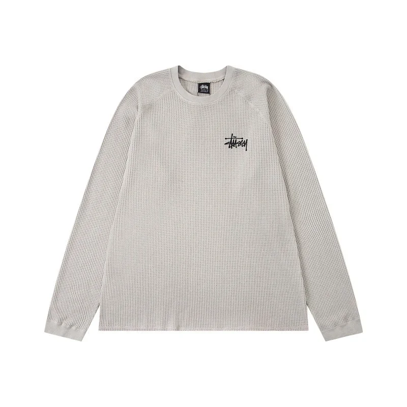Logo design washed raglan sleeves waffle long T