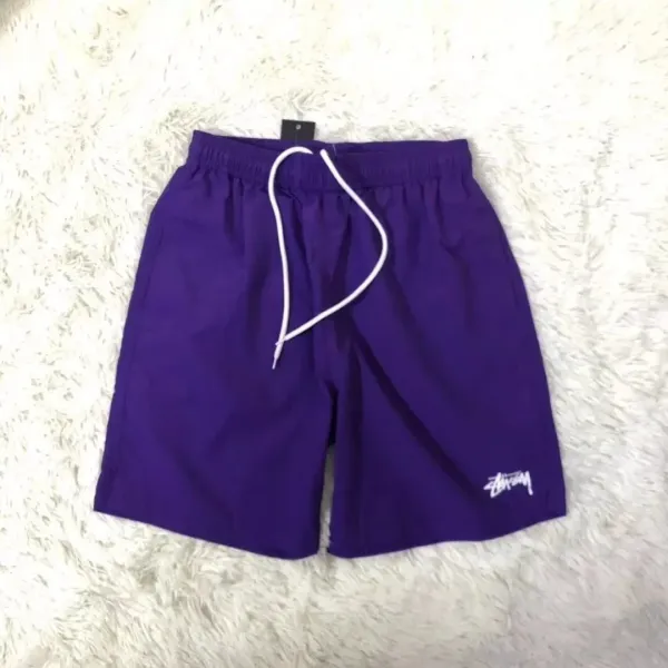 Stussy Logo Shorts Purple Shorts - 1